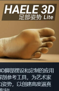 HAELE 3D - 足部姿势 Lite - 绘画参考-2378840