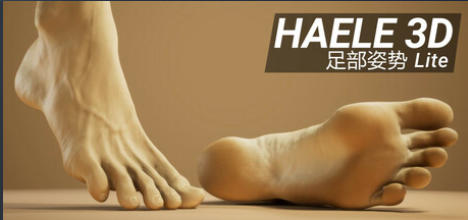 HAELE 3D - 足部姿势 Lite - 绘画参考-2378840