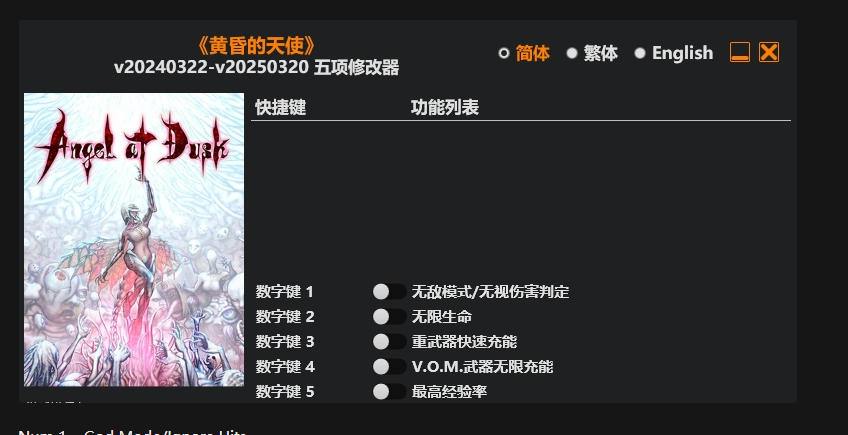 黄昏的天使|修改器